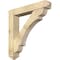 Ekena Millwork Olympic Arts and Crafts Rough Sawn Bracket w/ Offset Brace, Douglas Fir, 8"W x 46"D x 46"H BKT0806X46X46OLY03RDF - alternate 1